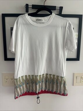 Valentino nylon/cotton pull waist t shirt size medium